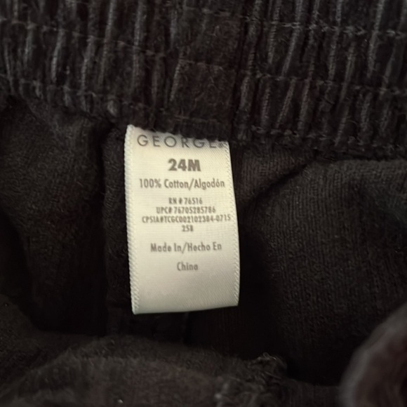 George Boy’s black corduroy pants, size 24 months. - Picture 2 of 4